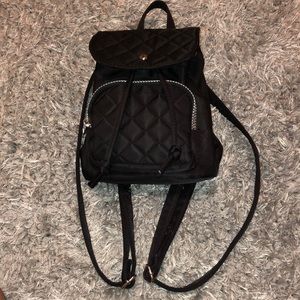 black mini backpack
